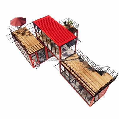 50/75/100mm Wave Sandwich Panel Wall Modular Mobile Store per contenitori Negozio di dessert Strada Prefab Coffee Kiosk Booth Design