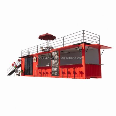 Negozio 20ft 40ft Container Store Booth di espansione Disegna il tuo caffè all'aperto con finestre in lega di alluminio