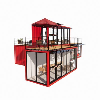 50/75/100mm Wave Sandwich Panel Wall Modular Mobile Store per contenitori Negozio di dessert Strada Prefab Coffee Kiosk Booth Design