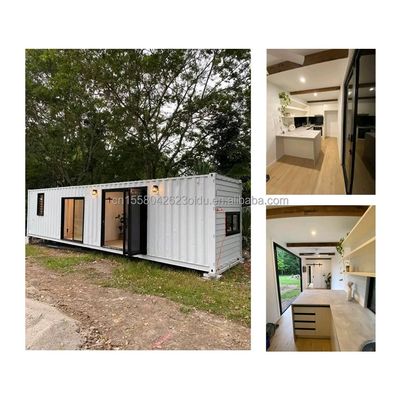 50/75/100mm Wave Sandwich Panel Parete Prefabbricato Acciaio Container Casa per Hotel 20ft Legno Prefabbricato Famiglia Appartamento