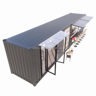 Tubi quadrati in acciaio galvanizzato Struttura principale 20ft-40ft Contenitore modulare personalizzato Caffe' Food Stall con design moderno