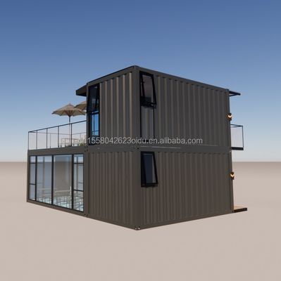 Contenitore di piegatura in acciaio galvanizzato negozio di caffè 40ft casa prefabbricata progettazione di edifici per hotel a telaio in acciaio