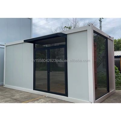 Casa in container prefabbricata a 20 piedi a colori personalizzati con cucina e una camera da letto per finestre in alluminio