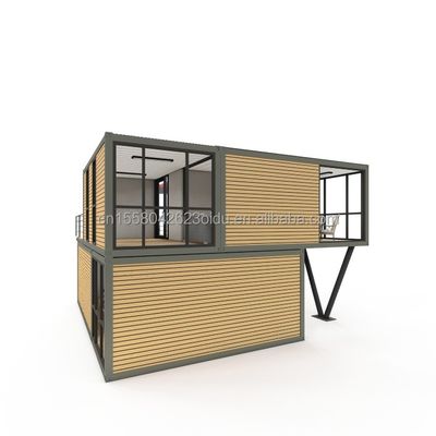 Tubi quadrati in acciaio galvanizzato Struttura Container di spedizione Bar con finestre Finestre in lega di alluminio