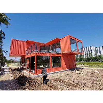 Struttura in acciaio prefabbricata Contenitore Ristorante Cucina Camera da letto con finestre in lega di alluminio e grande design di finestre