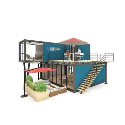 Edifici in acciaio modulare Hotel Case contenitori Prefabbricati mobili 40ft Spedizioni Fast Food Container Ristorante Caffe Bar