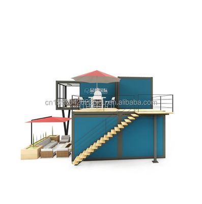 Edifici in acciaio modulare Hotel Case contenitori Prefabbricati mobili 40ft Spedizioni Fast Food Container Ristorante Caffe Bar