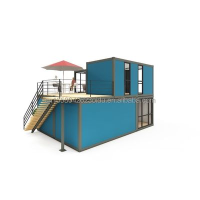 Edifici in acciaio modulare Hotel Case contenitori Prefabbricati mobili 40ft Spedizioni Fast Food Container Ristorante Caffe Bar