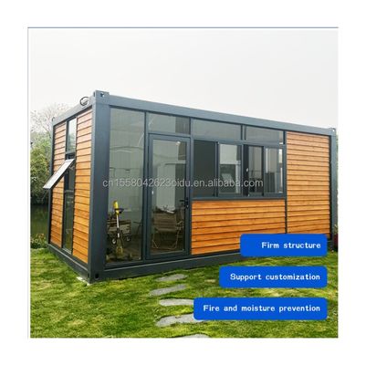 20ft Container Office con WC Casa Prefabbricata Case Container in Legno Acciaio Galvanizzato Piegamento 180g