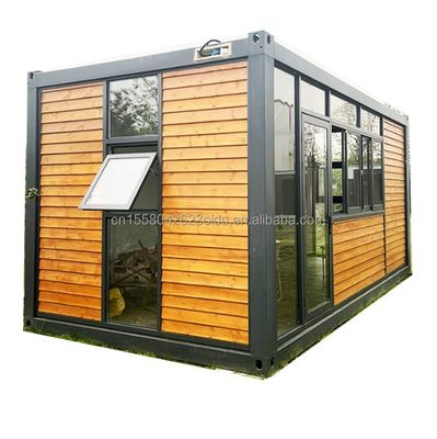 20ft Container Office con WC Casa Prefabbricata Case Container in Legno Acciaio Galvanizzato Piegamento 180g