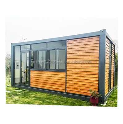 20ft Container Office con WC Casa Prefabbricata Case Container in Legno Acciaio Galvanizzato Piegamento 180g