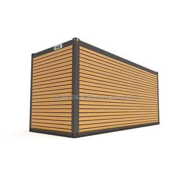 Alloggio alberghiero 20ft Container prefabbricato Casa di ufficio con porta scorrevole in legno e finestre in alluminio