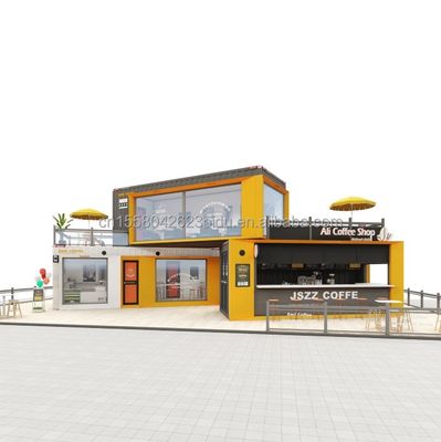 Legatura di alluminio Finestre 20ft 40ft Prefab Mobile Bar di spedizione Caffe' Ristoranti Container Casa modulare Casa