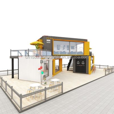 Legatura di alluminio Finestre 20ft 40ft Prefab Mobile Bar di spedizione Caffe' Ristoranti Container Casa modulare Casa