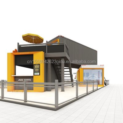 Legatura di alluminio Finestre 20ft 40ft Prefab Mobile Bar di spedizione Caffe' Ristoranti Container Casa modulare Casa