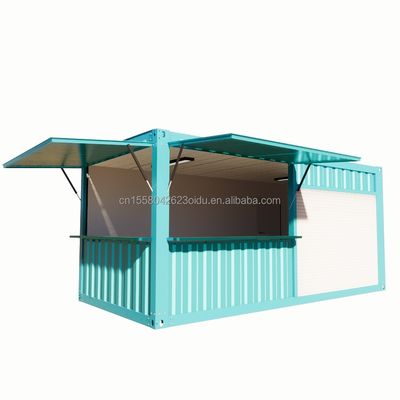 Pop-up Shop a colori personalizzati Container Coffee Shop/Bar/Fast-food in imballaggio piatto da 20 piedi per la promozione dei supermercati