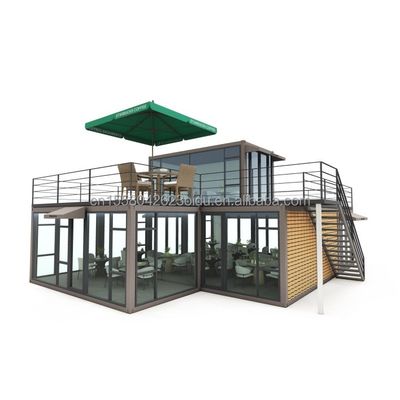 Tubi quadrati in acciaio galvanizzato Struttura principale Villa prefabbricata Casa moderna contenitore modulare Luxury Tre camere da letto
