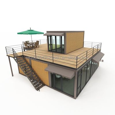 Tubi quadrati in acciaio galvanizzato Struttura principale Villa prefabbricata Casa moderna contenitore modulare Luxury Tre camere da letto