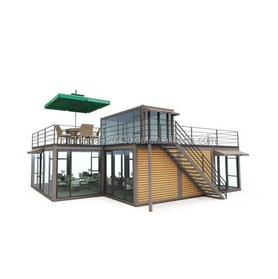 Tubi quadrati in acciaio galvanizzato Struttura principale Villa prefabbricata Casa moderna contenitore modulare Luxury Tre camere da letto