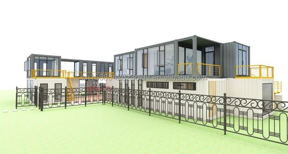 Tubi quadrati in acciaio galvanizzato Struttura principale per la progettazione e la costruzione di case container per hotel su misura