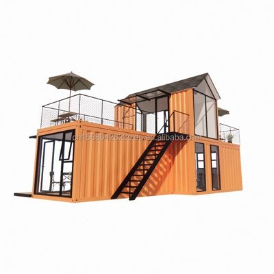 Struttura in acciaio con tetto inclinato personalizzato Villa muro 50/75/100mm pannello sandwich ondulato Bagno e 3 camere da letto Casa contenitore