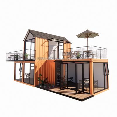 Struttura in acciaio con tetto inclinato personalizzato Villa muro 50/75/100mm pannello sandwich ondulato Bagno e 3 camere da letto Casa contenitore