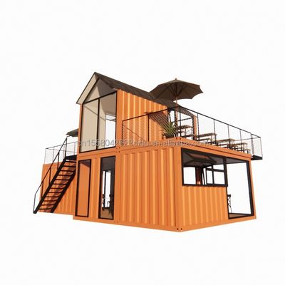 Struttura in acciaio con tetto inclinato personalizzato Villa muro 50/75/100mm pannello sandwich ondulato Bagno e 3 camere da letto Casa contenitore