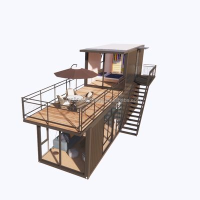 Supermercato Spedizione Progetti prefabbricati prefabbricati Container Coffee Shop con disegno di tronchi