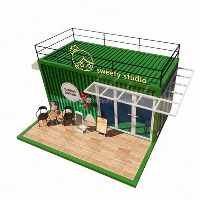 50/75/100mm Wave Sandwich Panel Parete 20ft Portatile Container Abbigliamento Prefabbricato Mobile Store Pop Up Retail Store
