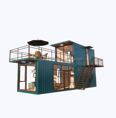 Supermercato Spedizione Progetti prefabbricati prefabbricati Container Coffee Shop con disegno di tronchi