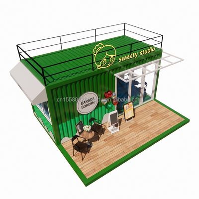 50/75/100mm Wave Sandwich Panel Parete 20ft Portatile Container Abbigliamento Prefabbricato Mobile Store Pop Up Retail Store