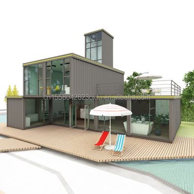 Tubi quadrati in acciaio galvanizzato La fondazione della bella camera da letto in stile moderno Loft House Container Prefab Beach Hotel Villa