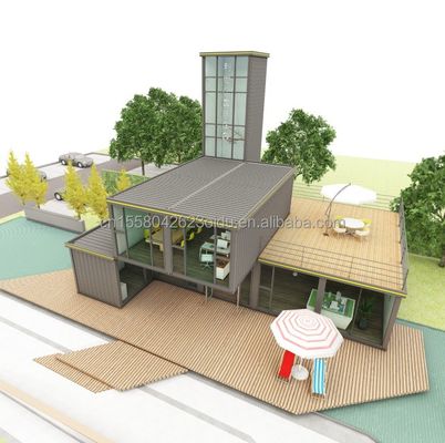 Tubi quadrati in acciaio galvanizzato La fondazione della bella camera da letto in stile moderno Loft House Container Prefab Beach Hotel Villa