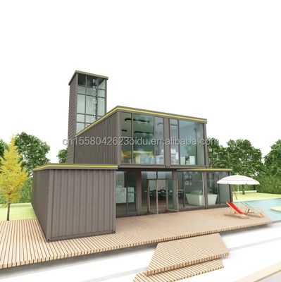 Tubi quadrati in acciaio galvanizzato La fondazione della bella camera da letto in stile moderno Loft House Container Prefab Beach Hotel Villa