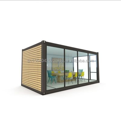 Mobile e portatile magazzino prefabbricato 20ft Container di spedizione ufficio con 50/75/100mm Wave Sandwich pannello muro