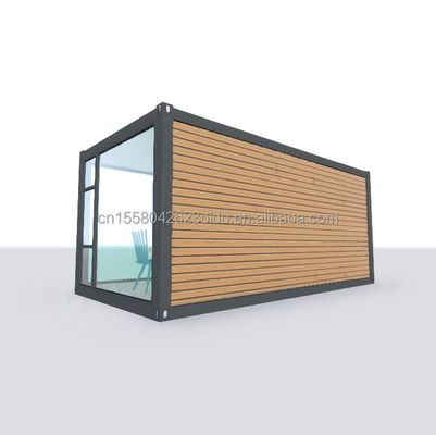 Mobile e portatile magazzino prefabbricato 20ft Container di spedizione ufficio con 50/75/100mm Wave Sandwich pannello muro
