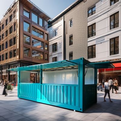 Tubi quadrati in acciaio galvanizzato Struttura principale Case contenitori per tutto l'assemblaggio 20ft 40ft Prefab Coffee Shop
