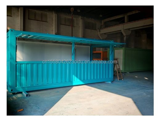 Tubi quadrati in acciaio galvanizzato Struttura principale Case contenitori per tutto l'assemblaggio 20ft 40ft Prefab Coffee Shop
