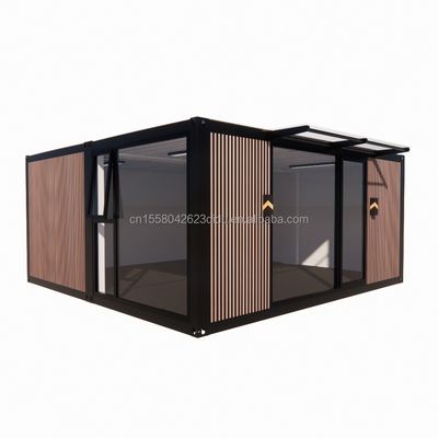 Flat Top Container Prefabbricazione Studio Imitazione Pannello a Parete in PVC in Legno per Residenza Famiglia Accessibile in 20ft o 40ft
