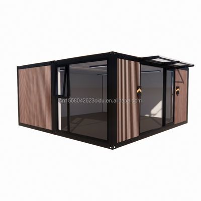 Flat Top Container Prefabbricazione Studio Imitazione Pannello a Parete in PVC in Legno per Residenza Famiglia Accessibile in 20ft o 40ft