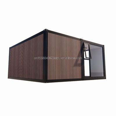 Flat Top Container Prefabbricazione Studio Imitazione Pannello a Parete in PVC in Legno per Residenza Famiglia Accessibile in 20ft o 40ft