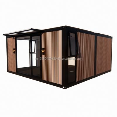Flat Top Container Prefabbricazione Studio Imitazione Pannello a Parete in PVC in Legno per Residenza Famiglia Accessibile in 20ft o 40ft