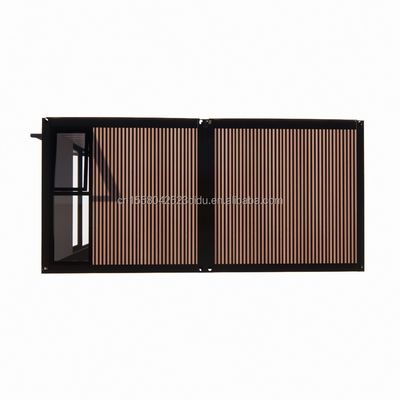 Flat Top Container Prefabbricazione Studio Imitazione Pannello a Parete in PVC in Legno per Residenza Famiglia Accessibile in 20ft o 40ft