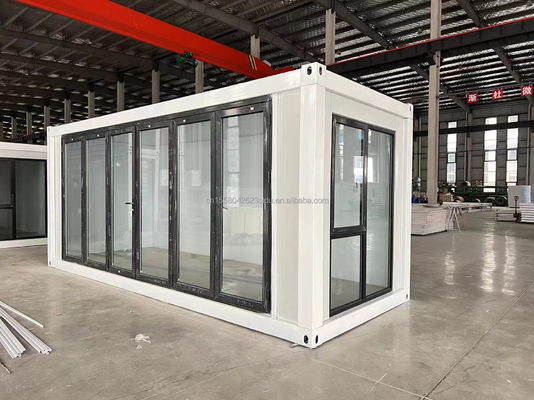 Colorato su misura 20ft Living Container Home Prefabbricato Tiny House con tubi quadrati in acciaio galvanizzato e design modulare