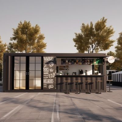 20ft Container Store Kiosk Container House a colori personalizzati per mobile Container Coffee Bar