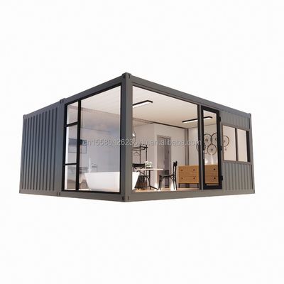 Affordable 20ft o 40ft Portatile Acciaio leggero Container tetto piatto Studio Prefab Casa Prefab con colore personalizzato