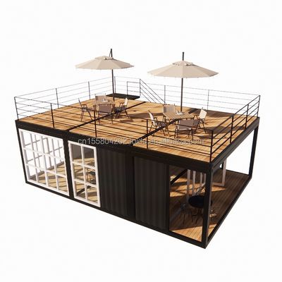 Bar e caffetteria a colori personalizzati con design cinese e contenitore prefabbricato da 20 piedi