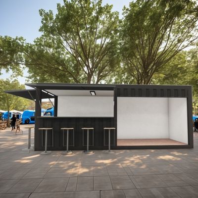 20ft Mini Pop-up Shop Container per Fast-Food Ristorante Convenience Store Chiosco e Casa In acciaio galvanizzato 180g