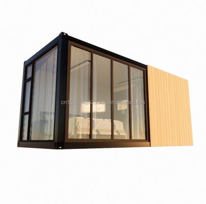 Casa solare in legno robusto in acciaio 20 piedi Casa contenitore piatta con muro 50/75/100 mm pannello sandwich ondulativo