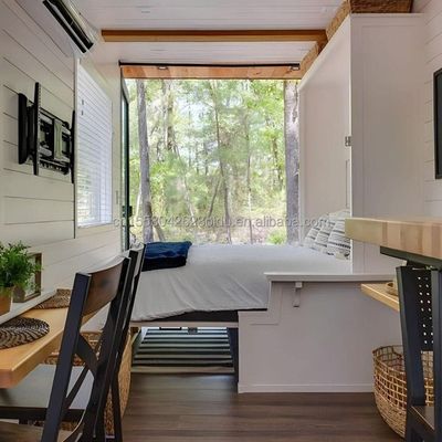 Casa in contenitore in legno portatile da 40 piedi con 2 camere da letto e 1 soggiorno